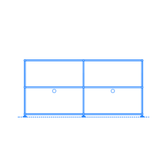 Furniture Credenzas Usm Haller Closed Storage Credenza Simple Line Art Svg, Free Vectors File